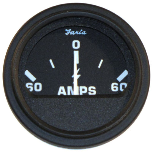 Faria 2 Heavy-Duty Ammeter (60-0-60) - Black [23006] 1st Class Eligible, Boat Outfitting, Boat Outfitting | Gauges, Brand_Faria Beede 