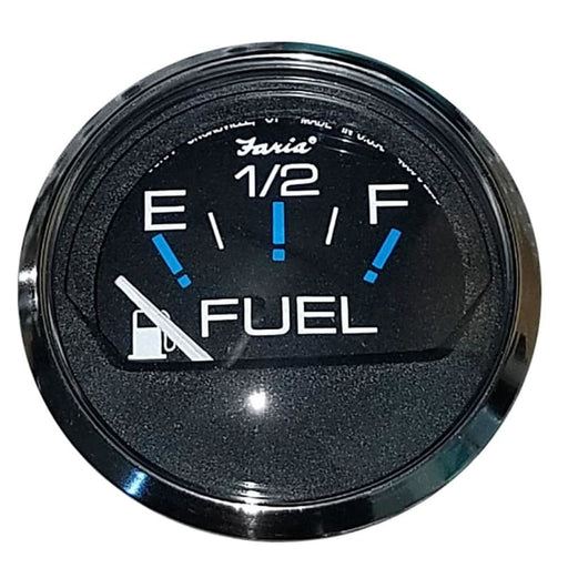 Faria Chesapeake Black 2 Fuel Level Gauge (E-1/2-F) [13701] 1st Class Eligible, Boat Outfitting, Boat Outfitting | Gauges, Brand_Faria Beede