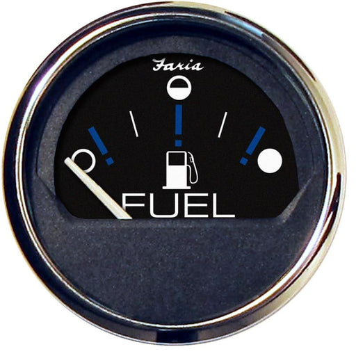 Faria Chesapeake Black 2 Fuel Level Gauge (Metric) [13721] 1st Class Eligible, Boat Outfitting, Boat Outfitting | Gauges, Brand_Faria Beede 