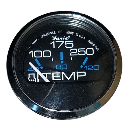 Faria Chesapeake Black 2 Water Temperature Gauge (100-250F) [13704] 1st Class Eligible, Boat Outfitting, Boat Outfitting | Gauges, 