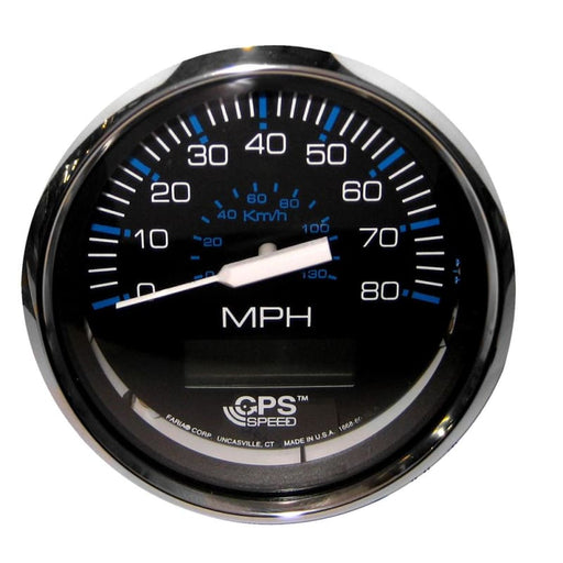 Faria Chesapeake Black 4 Speedometer w/ LCD Heading Display - 80MPH (GPS) [33730] Boat Outfitting, Boat Outfitting | Gauges, Brand_Faria 