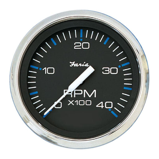 Faria Chesapeake Black 4 Tachometer - 4000 RPM (Diesel) [33742] Boat Outfitting, Boat Outfitting | Gauges, Brand_Faria Beede Instruments,