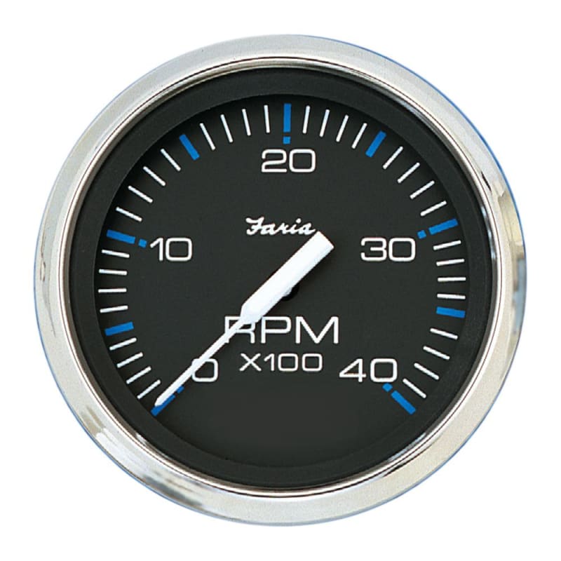 Faria Chesapeake Black 4 Tachometer - 4000 RPM (Diesel) [33742] Boat Outfitting, Boat Outfitting | Gauges, Brand_Faria Beede Instruments,