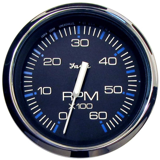 Faria Chesapeake Black 4 Tachometer - 6000 RPM (Gas) (Inboard I/O) [33710] Boat Outfitting, Boat Outfitting | Gauges, Brand_Faria Beede