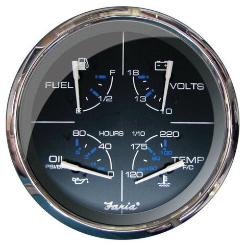 Faria Chesapeake Black 5 Multifunction Gauge [33762] Boat Outfitting, Boat Outfitting | Gauges, Brand_Faria Beede Instruments, Marine 