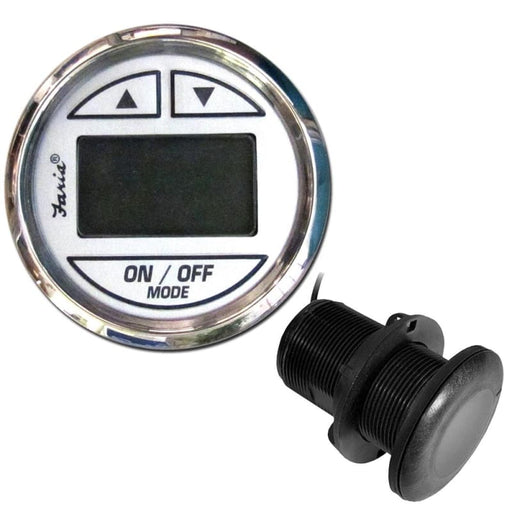 Faria Chesapeake White SS 2 Depth Sounder w/Thru-Hull Transducer [13894] Boat Outfitting, Boat Outfitting | Gauges, Brand_Faria Beede