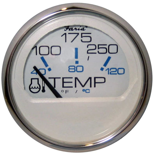 Faria Chesapeake White SS 2 Water Temperature Gauge - Metric (40 to 120C) [13828] 1st Class Eligible, Boat Outfitting, Boat Outfitting | 