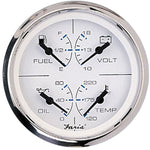 Faria Chesapeake White SS 4 Multifunction Gauge [33851] Boat Outfitting, Boat Outfitting | Gauges, Brand_Faria Beede Instruments, Marine 