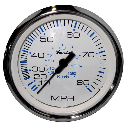 Faria Chesapeake White SS 4 Speedometer - 80MPH (Pitot) [33819] Boat Outfitting, Boat Outfitting | Gauges, Brand_Faria Beede Instruments,