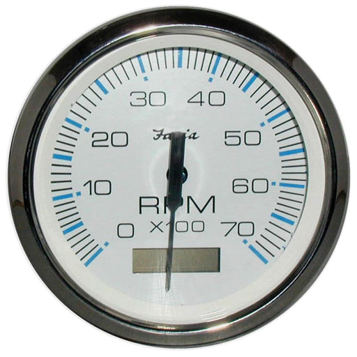 Faria Chesapeake White SS 4 Tachometer w/Hourmeter - 7000 RPM (Gas) (Outboard) [33840] Boat Outfitting, Boat Outfitting | Gauges, 