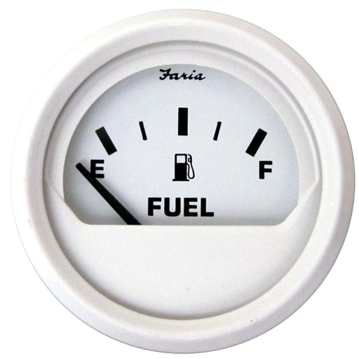 Faria Dress White 2 Fuel Level Gauge (E-1/2-F) [13101] 1st Class Eligible, Boat Outfitting, Boat Outfitting | Gauges, Brand_Faria Beede 
