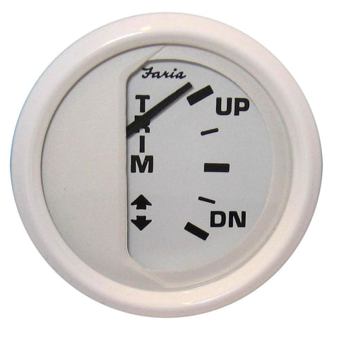 Faria Dress White 2 Trim Gauge (J/E/Suzuki Outboard) [13123] 1st Class Eligible, Boat Outfitting, Boat Outfitting | Gauges, Brand_Faria 