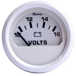 Faria Dress White 2 Voltmeter (10-16 VDC) [13120] 1st Class Eligible, Boat Outfitting, Boat Outfitting | Gauges, Brand_Faria Beede 