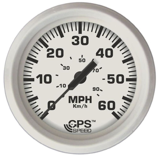 Faria Dress White 4 GPS Speedometer - 60 MPH [33147] 1st Class Eligible, Boat Outfitting, Boat Outfitting | Gauges, Brand_Faria Beede 