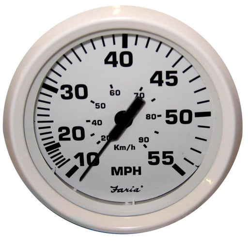 Faria Dress White 4 Speedometer - 55 MPH (Pitot) [33112] Boat Outfitting, Boat Outfitting | Gauges, Brand_Faria Beede Instruments, Marine 