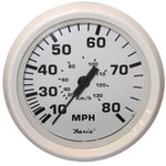 Faria Dress White 4 Speedometer - 80MPH (Pitot) [33113] Boat Outfitting, Boat Outfitting | Gauges, Brand_Faria Beede Instruments, Marine 