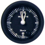 Faria Euro Black 2 Clock - Quartz (Analog) [12825] 1st Class Eligible, Boat Outfitting, Boat Outfitting | Gauges, Brand_Faria Beede 