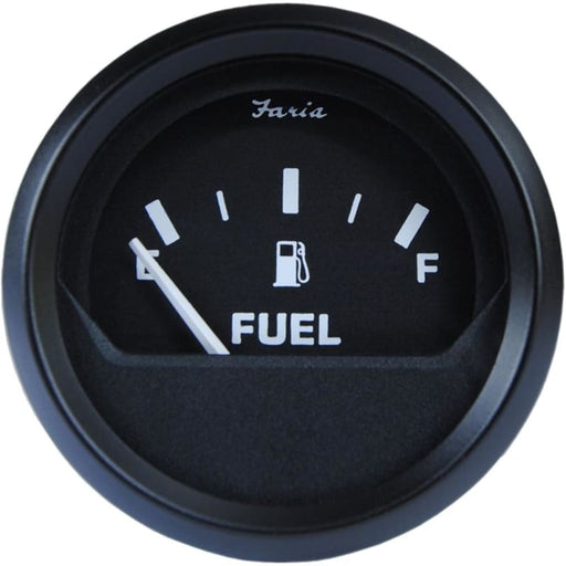 Faria Euro Black 2 Fuel Level Gauge [12801] 1st Class Eligible, Boat Outfitting, Boat Outfitting | Gauges, Brand_Faria Beede Instruments, 