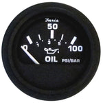 Faria Euro Black 2 Oil Pressure Gauge (100 PSI) [12845] 1st Class Eligible, Boat Outfitting, Boat Outfitting | Gauges, Brand_Faria Beede 