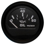 Faria Euro Black 2 Oil Pressure Gauge (80 PSI) [12803] 1st Class Eligible, Boat Outfitting, Boat Outfitting | Gauges, Brand_Faria Beede 