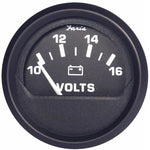 Faria Euro Black 2 Voltmeter (10-16 V) [12821] 1st Class Eligible, Boat Outfitting, Boat Outfitting | Gauges, Brand_Faria Beede Instruments,