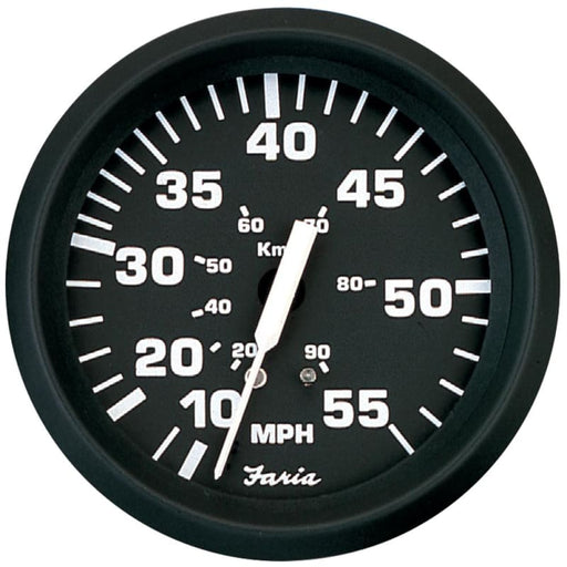 Faria Euro Black 4 Speedometer - 55MPH (Pitot) [32810] Boat Outfitting, Boat Outfitting | Gauges, Brand_Faria Beede Instruments, Marine 