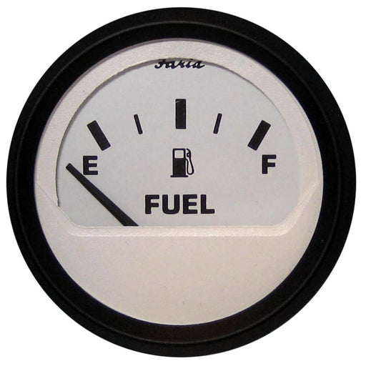 Faria Euro White 2 Fuel Level Gauge (E-1/2-F) [12901] 1st Class Eligible, Boat Outfitting, Boat Outfitting | Gauges, Brand_Faria Beede 