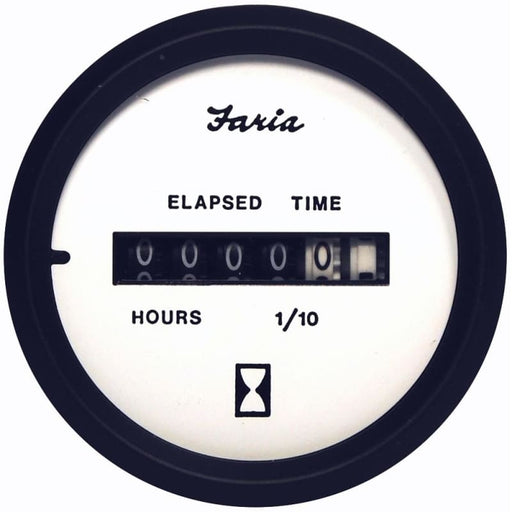 Faria Euro White 2 Hourmeter (Digital) [12913] 1st Class Eligible, Boat Outfitting, Boat Outfitting | Gauges, Brand_Faria Beede Instruments,