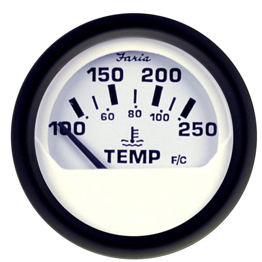 Faria Euro White 2 Water Temperature Gauge (100-250 DegreeF) [12904] 1st Class Eligible, Boat Outfitting, Boat Outfitting | Gauges,