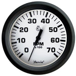 Faria Euro White 4 Tachometer 7000 RPM (Gas) (Outboards) [32905] Boat Outfitting, Boat Outfitting | Gauges, Brand_Faria Beede Instruments,