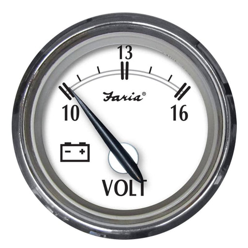 Faria Newport SS 2 Voltmeter - 10 to 16V [25009] 1st Class Eligible, Boat Outfitting, Boat Outfitting | Gauges, Brand_Faria Beede 