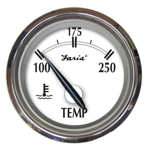 Faria Newport SS 2 Water Temperature Gauge - 100 to 250 F [25002] 1st Class Eligible, Boat Outfitting, Boat Outfitting | Gauges, Brand_Faria