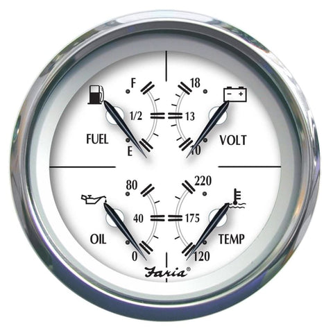 Faria Newport SS 4 Multifunction Gauge [45012] Boat Outfitting, Boat Outfitting | Gauges, Brand_Faria Beede Instruments, Marine Navigation &