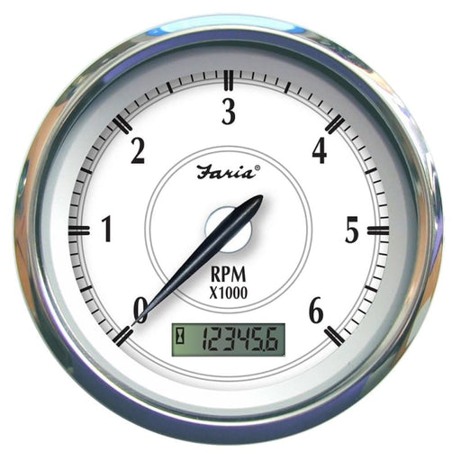 Faria Newport SS 4 Tachometer w/Hourmeter f/Gas Inboard - 6000 RPM [45004] Boat Outfitting, Boat Outfitting | Gauges, Brand_Faria Beede 