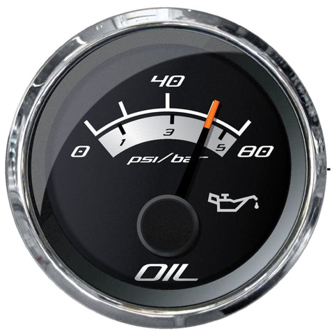 Faria Platinum 2 Oil Pressure Gauge - 80 PSI [22024] 1st Class Eligible, Boat Outfitting, Boat Outfitting | Gauges, Brand_Faria Beede 