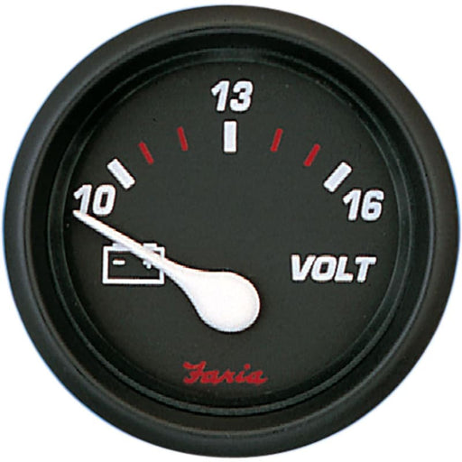 Faria Professional Red 2 Voltmeter [14605] 1st Class Eligible, Boat Outfitting, Boat Outfitting | Gauges, Brand_Faria Beede Instruments, 
