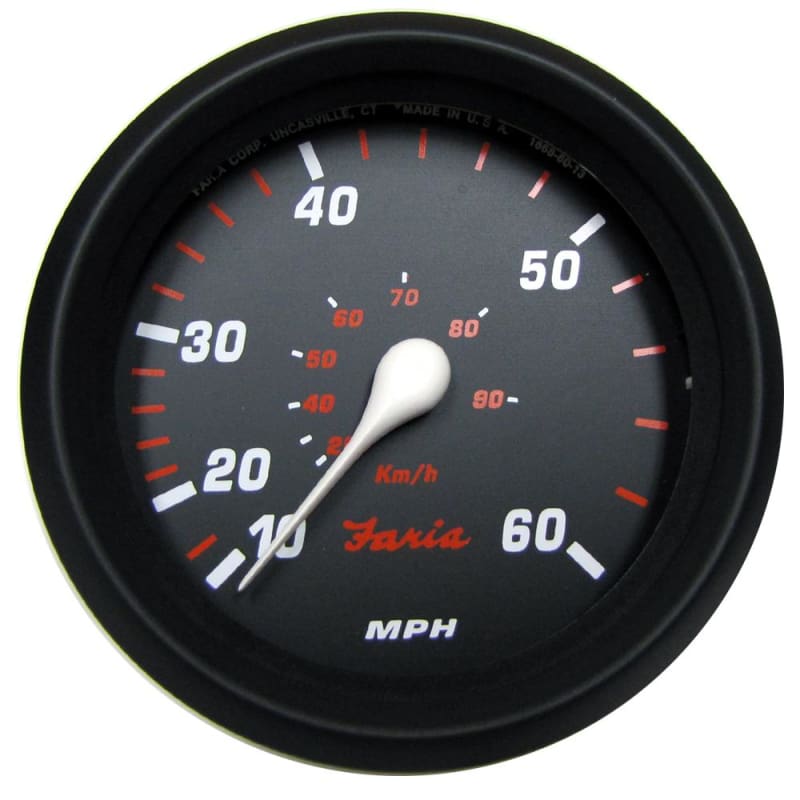 Faria Professional Red 4 Speedometer (60 MPH) [34611] Boat Outfitting, Boat Outfitting | Gauges, Brand_Faria Beede Instruments, Marine 