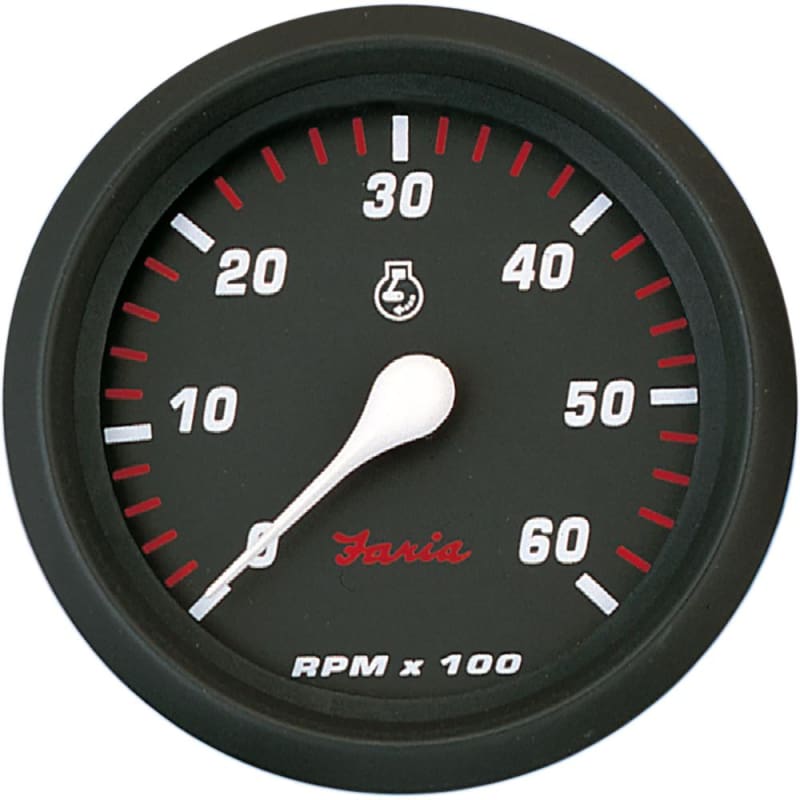 Faria Professional Red 4 Tachometer - 6,000 RPM [34607] Boat Outfitting, Boat Outfitting | Gauges, Brand_Faria Beede Instruments, Marine 