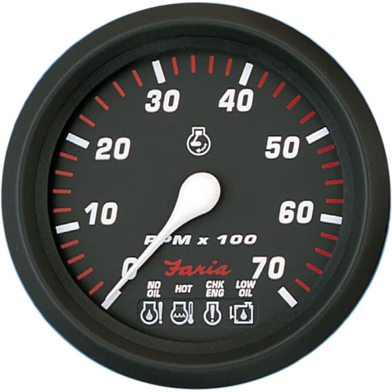 Faria Professional Red 4 Tachometer - 7,000 RPM w/System Check [34650] Boat Outfitting, Boat Outfitting | Gauges, Brand_Faria Beede 