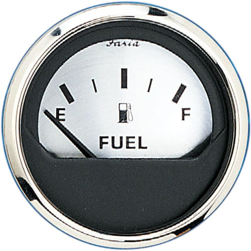 Faria Spun Silver 2 Fuel Level Gauge (E-1/2-F) [16001] 1st Class Eligible, Boat Outfitting, Boat Outfitting | Gauges, Brand_Faria Beede 