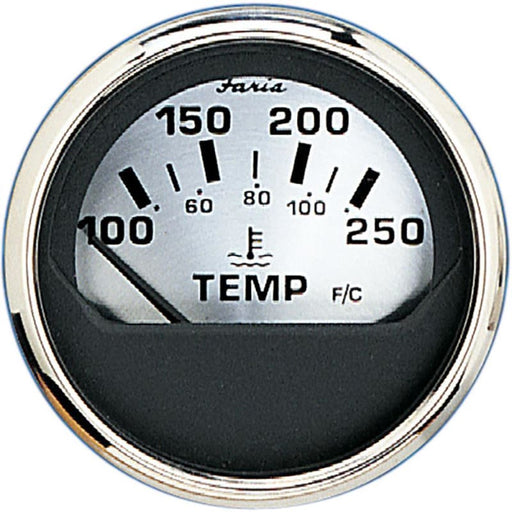 Faria Spun Silver 2 Water Temp Gauge [16004] 1st Class Eligible, Boat Outfitting, Boat Outfitting | Gauges, Brand_Faria Beede Instruments, 