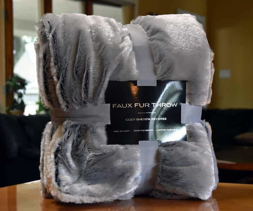 Faux Fur Sherpa Throw Blanket BLANKETS fleece Throw Blankets Fleece K-R-S-I
