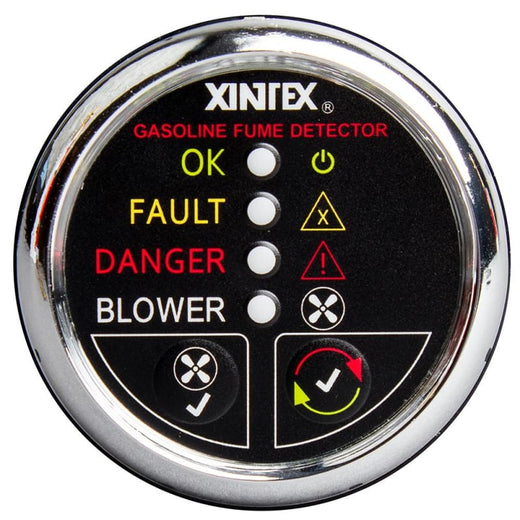 Fireboy-Xintex Gasoline Fume Detector w/Blower Control - Chrome Bezel - 12V [G-1CB-R] Automotive/RV, Automotive/RV | Fume Detectors,