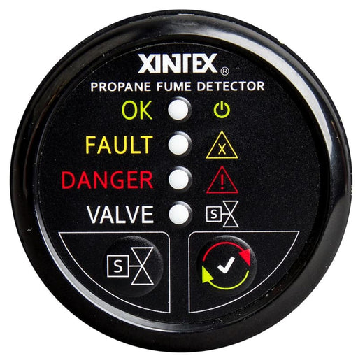 Fireboy-Xintex Propane Fume Detector w/Plastic Sensor Solenoid Valve - Black Bezel Display [P-1BS-R] Brand_Fireboy-Xintex, Marine Safety,