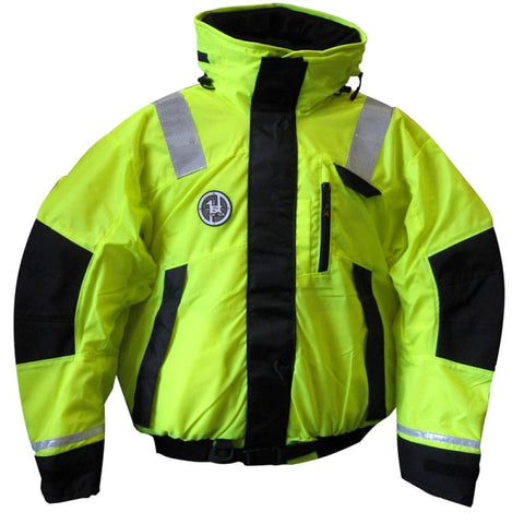 First Watch AB-1100 Flotation Bomber Jacket - Hi-Vis Yellow/Black - XXL [AB-1100-HV-XXL] Brand_First Watch, Marine Safety, Marine Safety | 