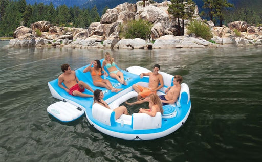 Six-Person Floating Lounge beach beach party lounge lounge chairs pool party Floats Intex
