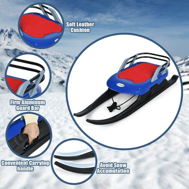 Folding Frost-Resistant Snow Slider (with Pull Rope & Leather Seat) Outdoor | Winter Sports, Sled, winter, Winter Sports Winter Sports 