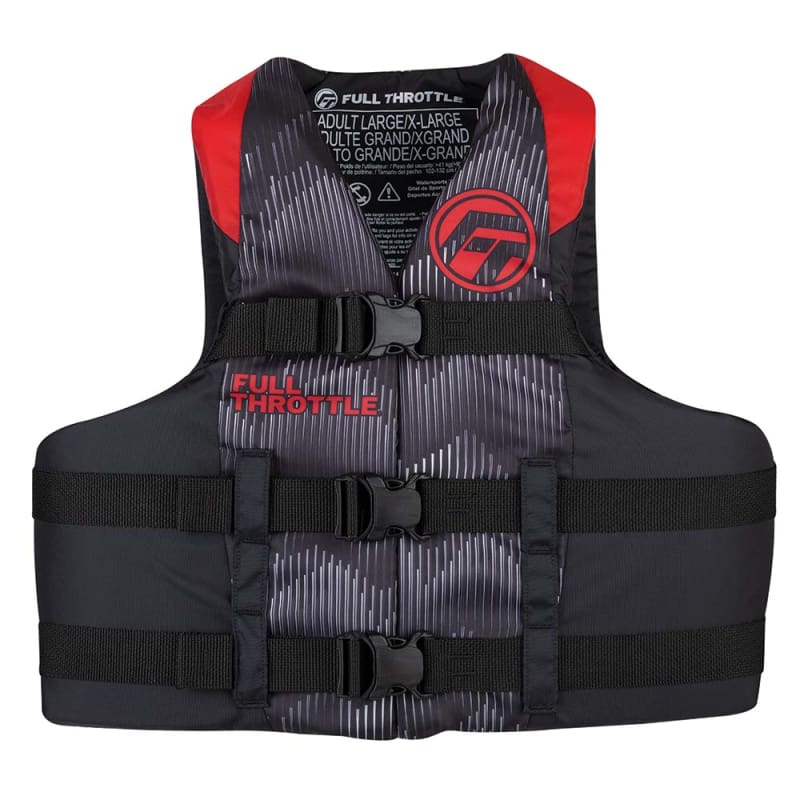 Full Throttle Adult Nylon Life Jacket - L/XL - Red/Black [112200-100-050-22] Brand_Full Throttle, Marine Safety, Marine Safety | Personal