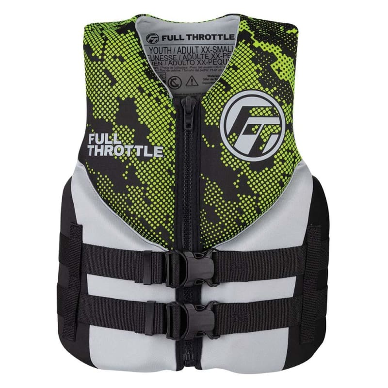Full Throttle Junior Hinged Neoprene Life Jacket - Green [142400-400-009-22] Brand_Full Throttle, Marine Safety, Marine Safety | Personal
