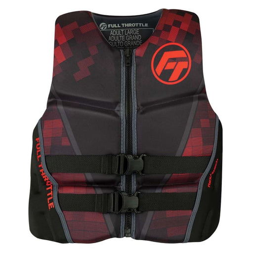 Full Throttle Mens Rapid-Dry Flex-Back Life Jacket - L - Black/Red [142500-100-040-22] Brand_Full Throttle, Marine Safety, Marine Safety |